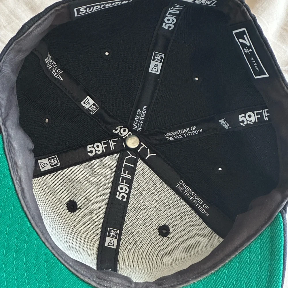 Supreme Black Hat with White Lettering - Picture 3 of 5